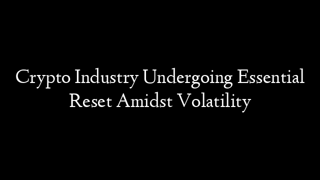 Crypto Industry Undergoing Essential Reset Amidst Volatility